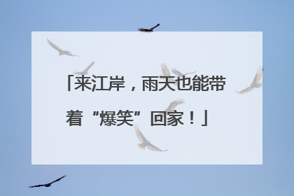 来江岸，雨天也能带着“爆笑”回家！