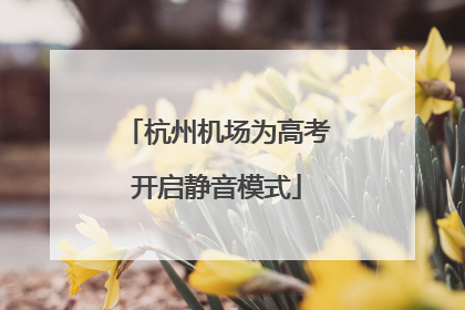 杭州机场为高考开启静音模式