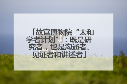 故宫博物院“太和学者计划”：既是研究者，也是沟通者、见证者和讲述者