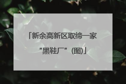 新余高新区取缔一家“黑鞋厂”(图)