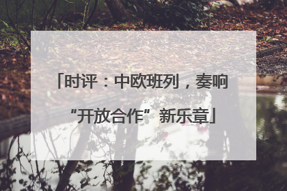 时评：中欧班列，奏响“开放合作”新乐章