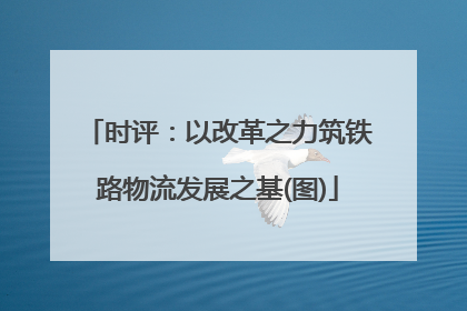 时评：以改革之力筑铁路物流发展之基(图)