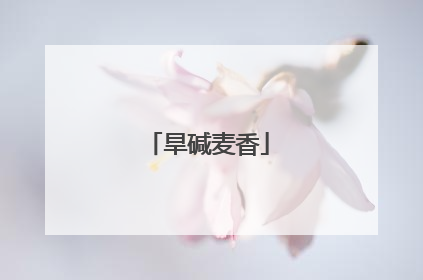 旱碱麦香