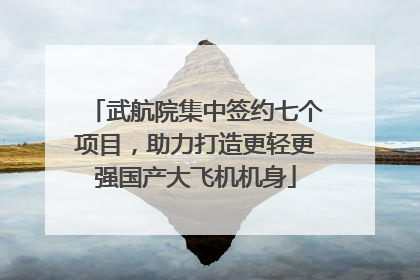 武航院集中签约七个项目，助力打造更轻更强国产大飞机机身