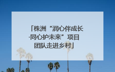 株洲“润心伴成长·同心护未来”项目团队走进乡村