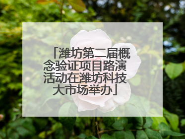 潍坊第二届概念验证项目路演活动在潍坊科技大市场举办