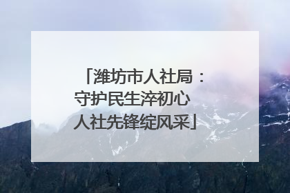 潍坊市人社局：守护民生淬初心 人社先锋绽风采