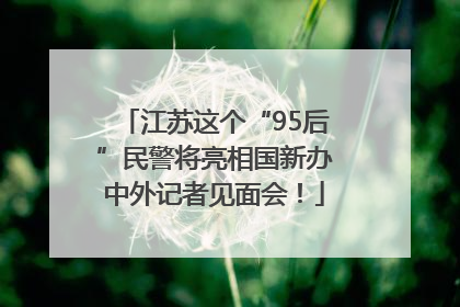 江苏这个“95后”民警将亮相国新办中外记者见面会！