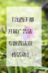 江西于都开展广告法专题普法宣传活动