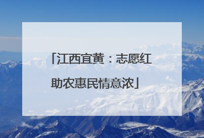 江西宜黄：志愿红助农惠民情意浓