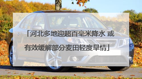 河北多地迎超百毫米降水 或有效缓解部分麦田轻度旱情