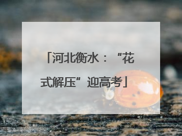 河北衡水：“花式解压”迎高考