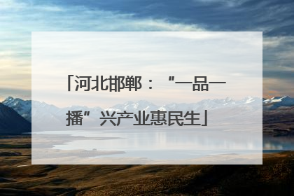 河北邯郸：“一品一播”兴产业惠民生