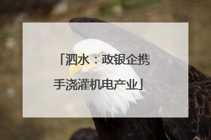 泗水：政银企携手浇灌机电产业