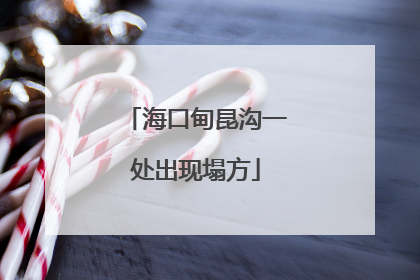 海口甸昆沟一处出现塌方