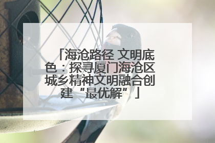 海沧路径 文明底色：探寻厦门海沧区城乡精神文明融合创建“最优解”