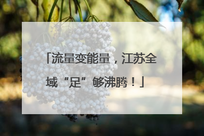 流量变能量，江苏全域“足”够沸腾！