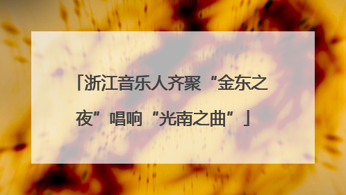 浙江音乐人齐聚“金东之夜”唱响“光南之曲”