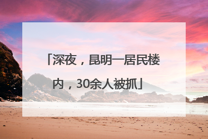深夜，昆明一居民楼内，30余人被抓