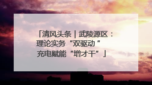 清风头条｜武陵源区：理论实务“双驱动 ” 充电赋能“增才干”