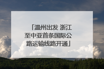 温州出发 浙江至中亚首条国际公路运输线路开通
