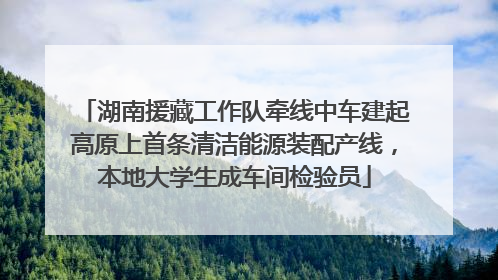 湖南援藏工作队牵线中车建起高原上首条清洁能源装配产线，本地大学生成车间检验员