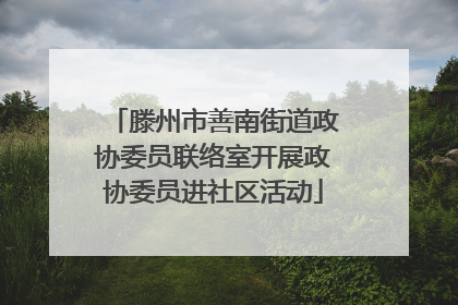 滕州市善南街道政协委员联络室开展政协委员进社区活动