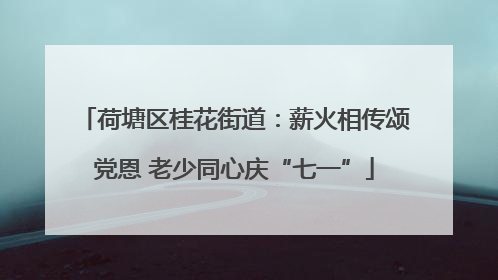 荷塘区桂花街道：薪火相传颂党恩 老少同心庆“七一”