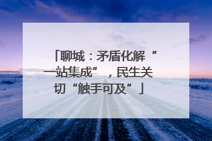 聊城：矛盾化解“一站集成”，民生关切“触手可及”