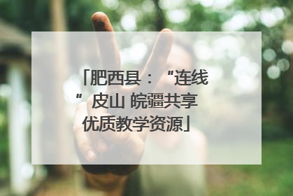肥西县：“连线”皮山 皖疆共享优质教学资源