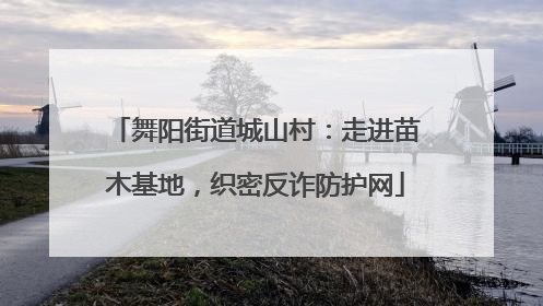 舞阳街道城山村：走进苗木基地，织密反诈防护网