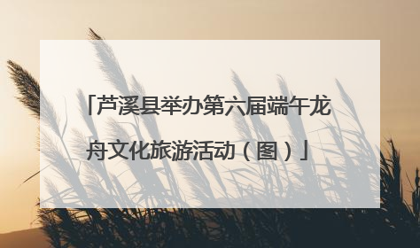 芦溪县举办第六届端午龙舟文化旅游活动（图）