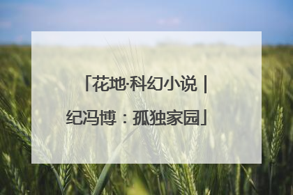 花地·科幻小说｜纪冯博：孤独家园