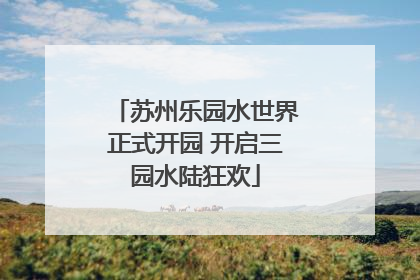 苏州乐园水世界正式开园 开启三园水陆狂欢