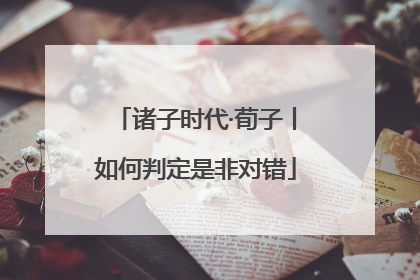 诸子时代·荀子丨如何判定是非对错