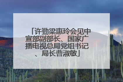许勤梁惠玲会见中宣部副部长、国家广播电视总局党组书记、局长曹淑敏