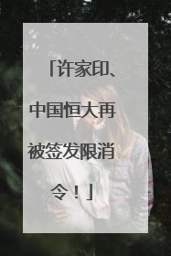 许家印、中国恒大再被签发限消令！
