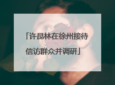 许昆林在徐州接待信访群众并调研