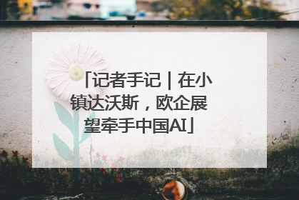 记者手记｜在小镇达沃斯，欧企展望牵手中国AI