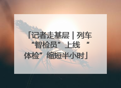 记者走基层｜列车“智检员”上线 “体检”缩短半小时