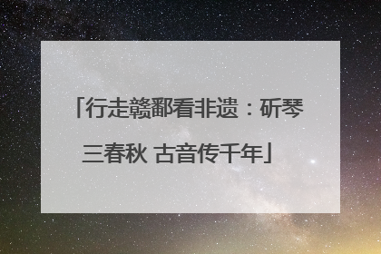 行走赣鄱看非遗：斫琴三春秋 古音传千年