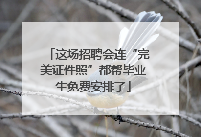 这场招聘会连“完美证件照”都帮毕业生免费安排了