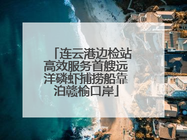 连云港边检站高效服务首艘远洋磷虾捕捞船靠泊赣榆口岸