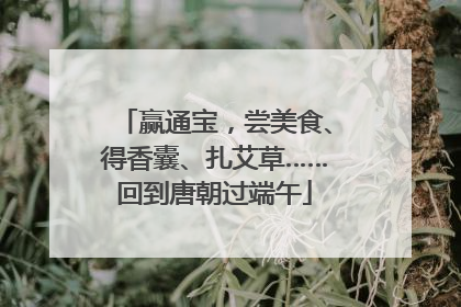 赢通宝，尝美食、得香囊、扎艾草……回到唐朝过端午