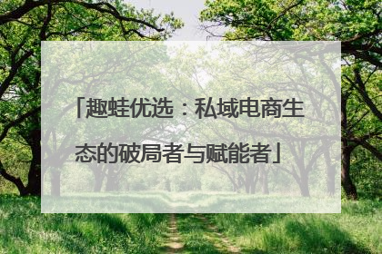 趣蛙优选：私域电商生态的破局者与赋能者