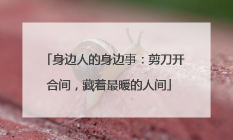 身边人的身边事：剪刀开合间，藏着最暖的人间