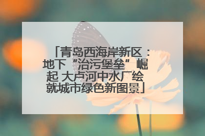 青岛西海岸新区：地下“治污堡垒”崛起 大卢河中水厂绘就城市绿色新图景