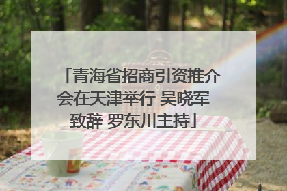 青海省招商引资推介会在天津举行 吴晓军致辞 罗东川主持