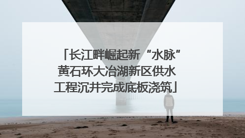 长江畔崛起新“水脉” 黄石环大冶湖新区供水工程沉井完成底板浇筑