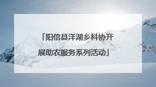 阳信县洋湖乡科协开展助农服务系列活动
